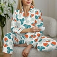 thumbnail image 6 of Sikiie Floral Strawberr Women's Long-Sleeve Shirt and Full-Length Bottom Pajama Set (s-xxl)-Large, 6 of 7