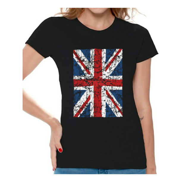 Women's Union Jack British Flag UK Patriotic T-Shirt for Distressed Kingdom Shirt - Walmart.com