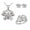 56A, variant on Platinum Plated White CZ Diamond Piercing Earrings Necklace and Rings Jewelry Set for Women