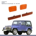 thumbnail image 4 of Aramox Lente de Luz de Señal de para Wrangler YJ 1987-1995 4 Piezas de Luz de Marcador Lateral y Carcasas de Luz de Señal de 56001378 de Repuesto ANGGREK Otros, 4 of 8
