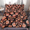 thumbnail image 1 of HAHDAXIA Floral Pattern Bedding Solid Comforter Set for All Seasons,3 Pieces(1 Comforter+2 Pillowcases),Soft Microfiber Bedding Set Queen(90"x90"), 1 of 7
