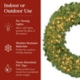 thumbnail image 5 of Best Choice Products 60in Artificial Pre-Lit Fir Christmas Wreath Decor w/ Red Bow, 375 LED Lights, 930 Tips, Plug-In, 5 of 7