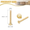 thumbnail image 2 of Uxcell Wood Screws Brass Slotted Flat Head Self Tapping Screws for Woodworking and Household Use M3.5 x 30mm 28Pcs, 2 of 7