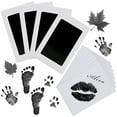 thumbnail image 2 of Juego de huellas de manos y pies de bebé, juego de 4 piezas de huellas de bebé, juego de huellas de bebé, almohadilla de tinta Clean Touch para baby shower, 2 of 5