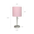 thumbnail image 4 of LimeLights Stick Lamp with USB charging port and Fabric Shade 2 Pack Set, Light Pink, 4 of 11