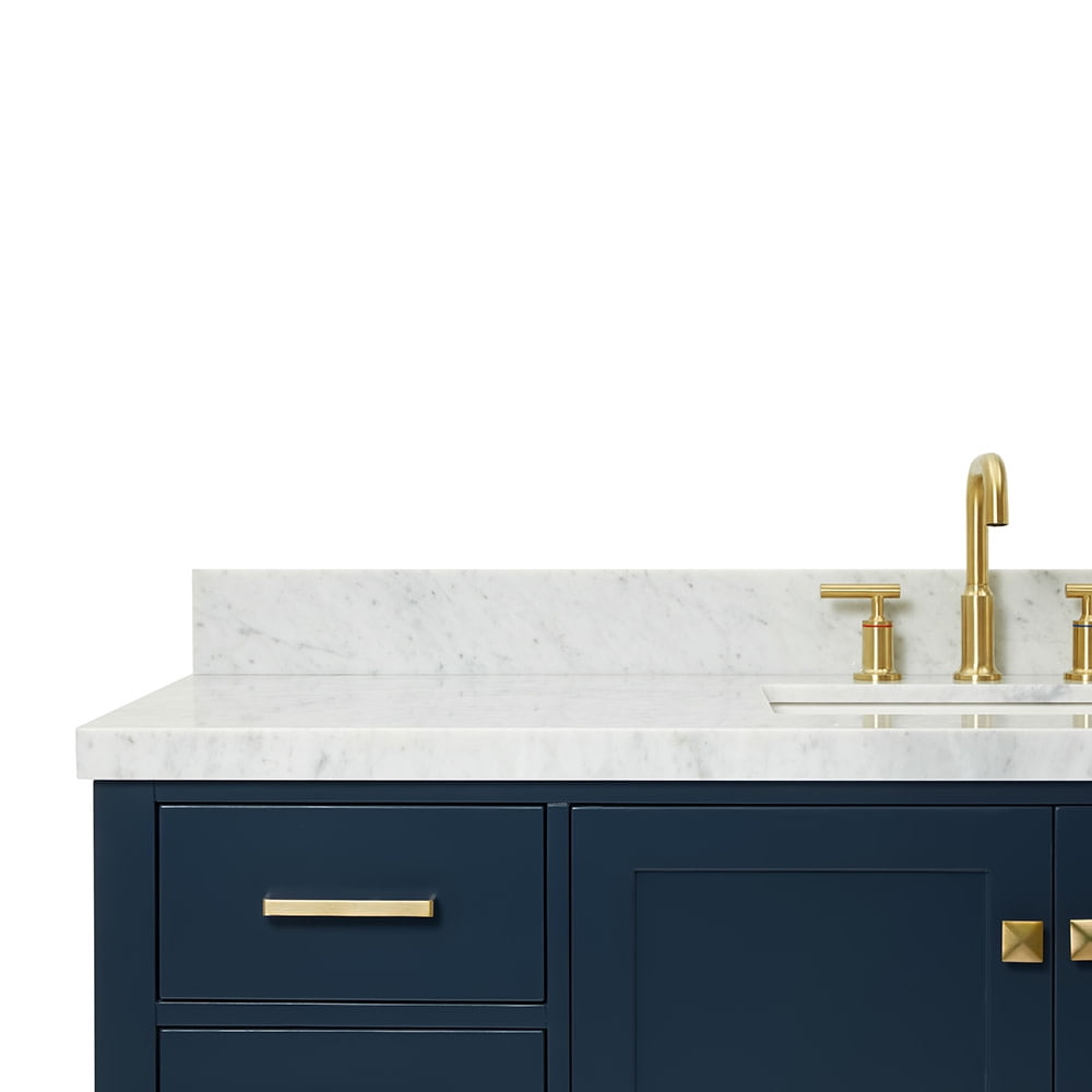 Ariel A061SCWRVOESP Cambridge 60" Free Standing Single Basin Vanity Set - Brown