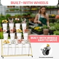 thumbnail image 2 of Modern Gold Flower Display Rack, 12 White Buckets on 3 Tiers, Easy Assembly Floral Stand, for Office, Terrace, Events, 2 of 8