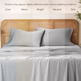 thumbnail image 6 of Bare Home Bamboo Pillowcases Set (2-pack) - Made from Rayon Fibers -  Soft, Cooling & Breathable - Standard, Light Grey, 6 of 8