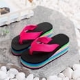 thumbnail image 6 of Herringbone slippers women's summer new rainbow thick soled high heels color casual beach sandals, 6 of 6