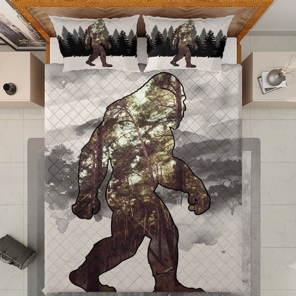 Lotusprinthandmade Bigfoot Throw Quilt Bedding Set, White Binding, 55x60