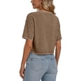 thumbnail image 4 of Sundazz Cropped T shirts for Women Oversized Vintage Cotton Tee Short Sleeve Summer Tops Casual Shirts, 4 of 8