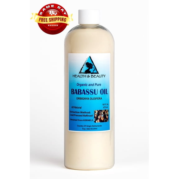 Babassu Oil Organic Carrier Cold Pressed Natural Fresh Premium 100% Pure 16 oz