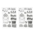 thumbnail image 1 of uds sellos transparentes patrón de caramelo reciclaje fabricación de tarjetas sellos impresión TPR DIY sellos transparentes para tarjetas de felicitación diario, 1 of 5