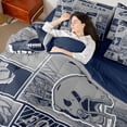thumbnail image 4 of jejeloiu Rugby Ball Gamer 7-Piece Twin Bedding Sets,Teens Football Games Bedding Comforter Set For Ball Lovers Reversible, 4 of 8