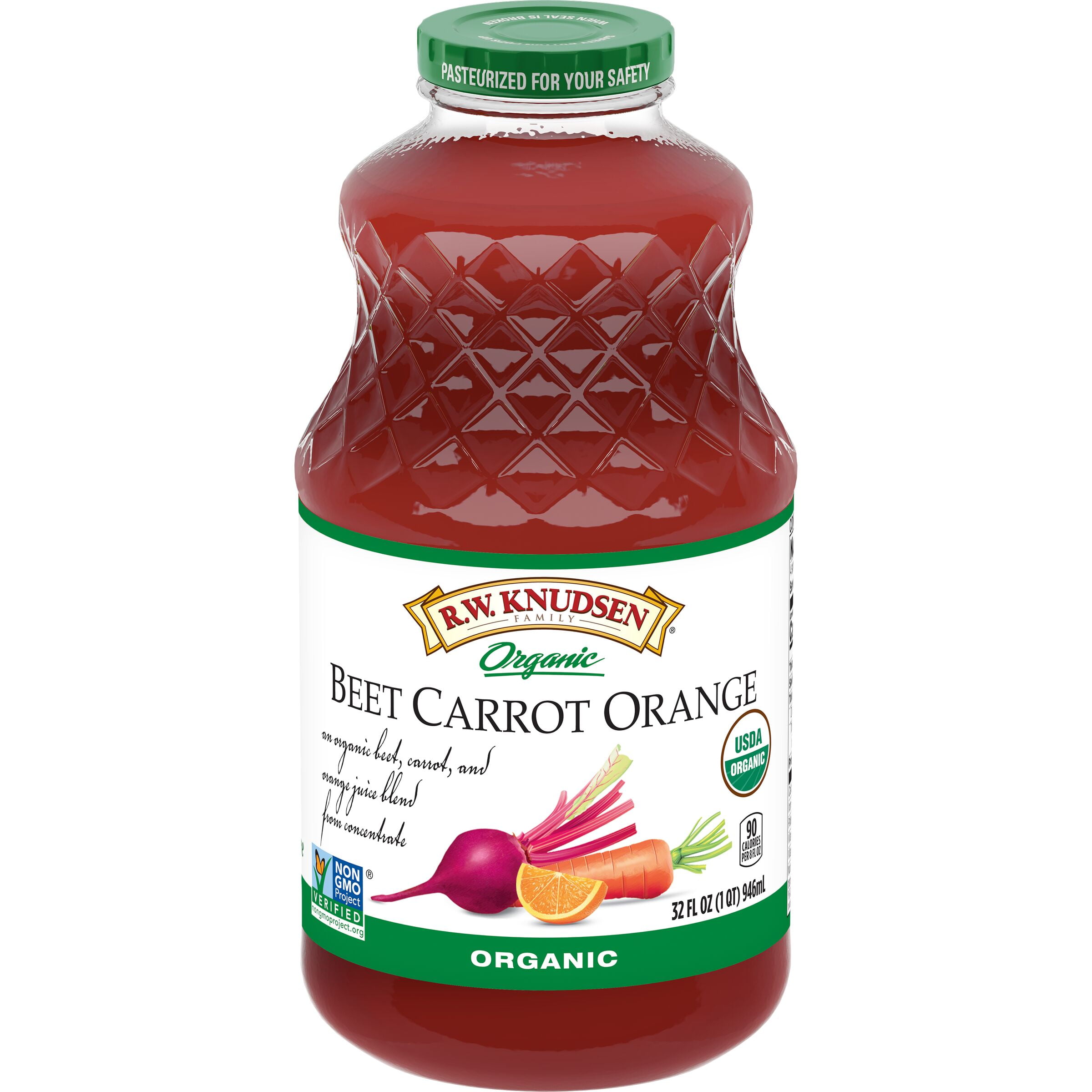 R.W. Knudsen Family Organic Beet Carrot Orange Juice Blend, 32 Ounces