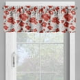 thumbnail image 2 of Ambesonne Floral Window Valance, Spring Petal Foliage, 54" X 12", Pale Grey Orange Taupe, 2 of 5