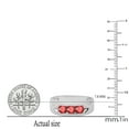thumbnail image 3 of Dazzlingrock Collection Round Ruby Channel Set 3 Stone Anniversary Wedding Band for Men in 14K White Gold, Size 10, 3 of 4