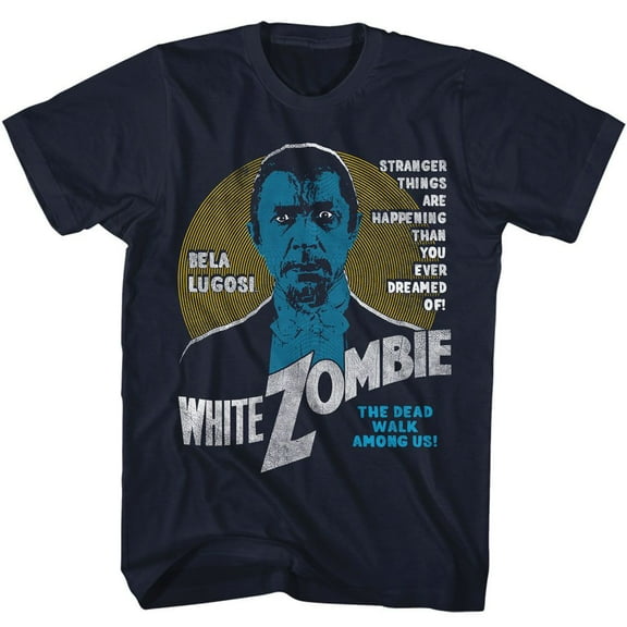Bela Lugosi Dracula White Zombie Navy T-Shirt