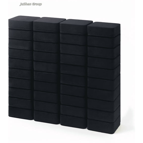 40 Pack Magnetic Dry Erasers (Black, 2 x 2 Inch)