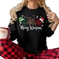 thumbnail image 3 of Wxolcjlv Christmas Paw Print Sweatshirt for Women Pullover Build Sweatshirts, 3 of 6