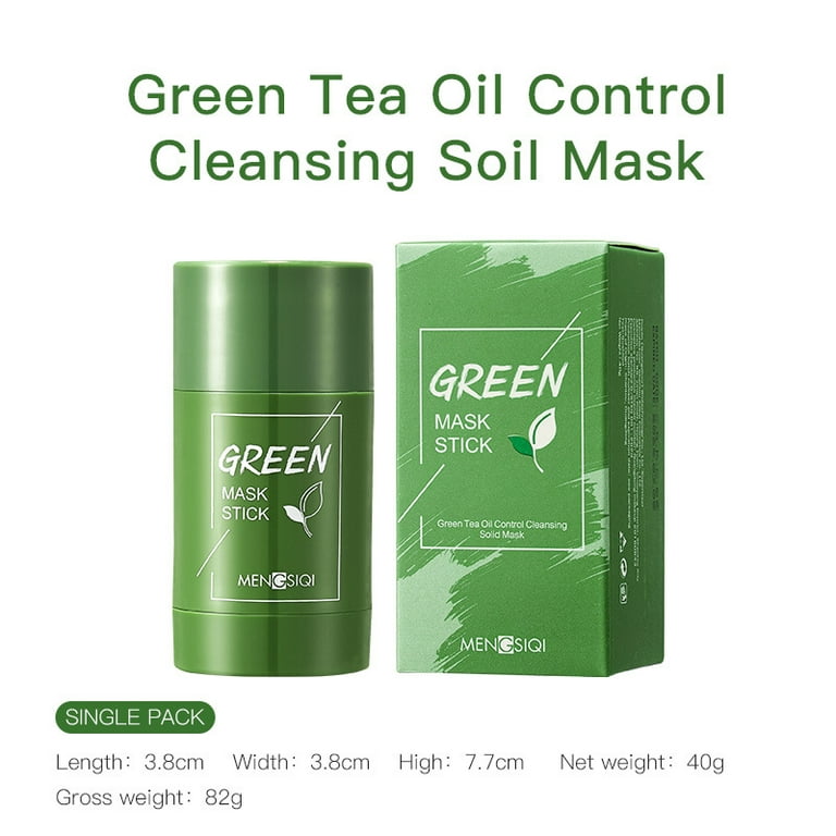 Green Mask Stick Green Tea Mask Moisturizing Oil Control Cleansing Mask -  for Face Shrinkage Pores Removal Anti-acne Mask Facial Care 