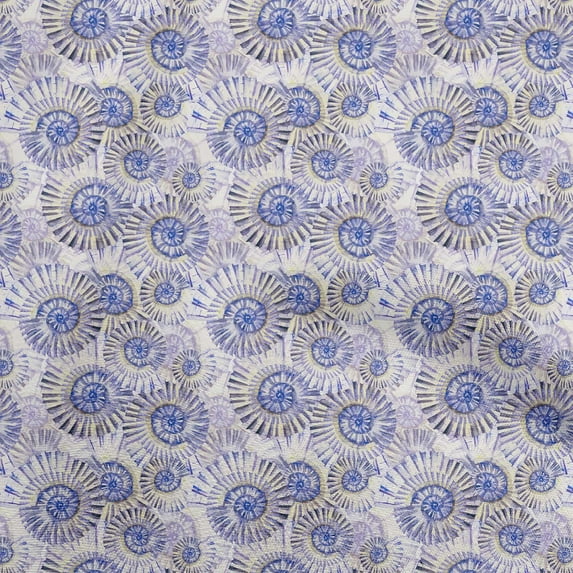 oneOone Georgette Viscose Dark Blue Fabric Ocean Sewing Fabric By The Yard Printed Diy Clothing Sewing Supplies 42 Inch Wide