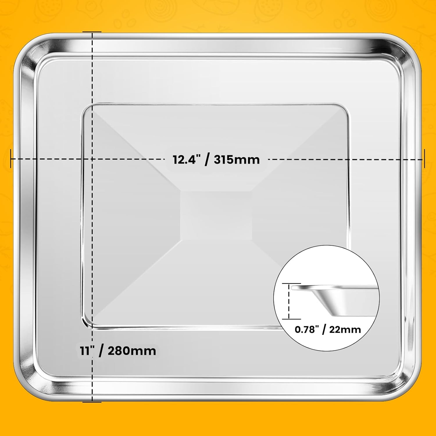 Air Fryer Tray Replacement for Cuisinart TOA-60 TOA-65 TOA-70 Toaster Air Fryer Convection Oven, 12.4 * 11''Mesh Air Fryer Steel Basket Wire Rack Accessories Parts, Dishwasher Safe