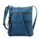 thumbnail image 5 of Bolsa vertical para mujeres, con doble cremallera, bolsillo multifuncional de ocio, bolso de hombro, bolso cruzado, 5 of 5