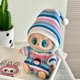 thumbnail image 4 of Mini ropa de muñeca de peluche de 17cm, accesorios de atuendo para Corea, Kpop, Labubu, ídolo, fiesta sentada V1 V2, conjunto de sombrero y mono de otoño, ropa, 4 of 5