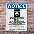 thumbnail image 4 of (2 Pack) Laundry Room Rules OSHA Notice Sign 7 Inch X 10 Inch Plastic Sign, Weather Resistant, UV Protected for Workplace, Business, and Construction Site, Made in the USA, 4 of 8