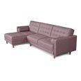 thumbnail image 3 of Sala Modular Sofá Cama Reversible De Lino Palo De Rosa Beehive Memory Foam Modelo Chiara, 3 of 8