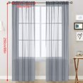 thumbnail image 4 of Cortinas transparentes para sala de estar, barra de tracción, Panel de cortina de bolsillo, cortina de tul translúcido para dormitorio, cortina transparente Zhivalor LKX-0934-5, 4 of 4