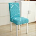 thumbnail image 3 of Funda para silla de comedor lavable extraíble, funda protectora para sofá, funda para silla con patrón impreso de tela de spandex, 3 of 5