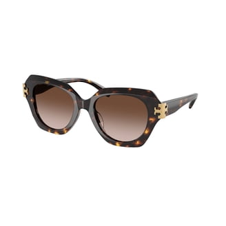Ty Ivory Sunglasses with Orange Case Sunglasses Tory Burch TY 7185 U 19163H Ivory White Horn With  main image 4