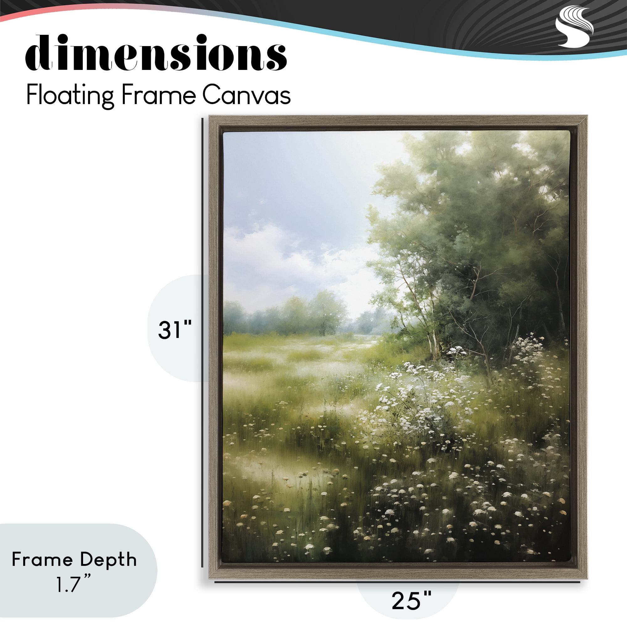 Stupell Industries Greener Pastures Landscape Brown Framed Floater Canvas Wall Art, design by Heidi Kuntz