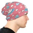 thumbnail image 6 of DouZhe Beanie Hats for Men and Women, Cute Swan Doodle Pink Patterns Adult Unisex Knit Hat Winter Warm Skull Cap, 6 of 7