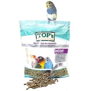 TOP's Parrot Food Mini Pellets for Budgies, Cockatiels, Lovebirds, Parrotlets & Parakeets, USDA Organic Certified, Non-GMO, Corn, Soy & Peanut Free, 4 lb