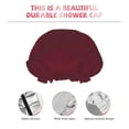 thumbnail image 3 of Kdxio Maroon Print Shower Cap for Women,Elastic and Reusable,Double Waterproof Layers Bathing Hat, 3 of 6