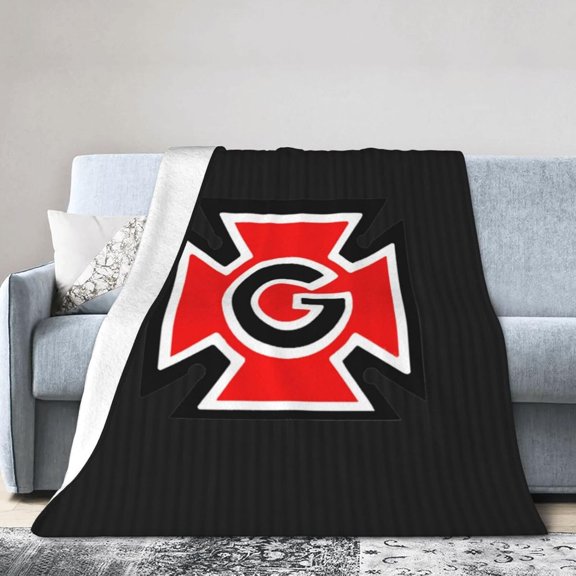 Grinnell A College Logo Fleece Blanket, Very Soft Microfiber Flannel Blanket for Couch Warm and Cozy for All Seasons