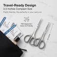 thumbnail image 6 of Small Stainless Steel Cuticle Manicure Dry Skin Beauty Nail Scissors Set High Precision Tip Rubber Handle Grip Leather Cases, 6 of 7
