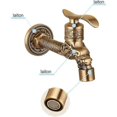 thumbnail image 3 of Wall Mount Faucet Rustic Brass Faucet Decorative Dragon Design, 3 of 5