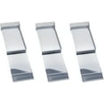 thumbnail image 4 of Set of 3 Brushed Metal Business Card Case Holders With Bar Closure Mechanism (Vertical, Silver), 4 of 4