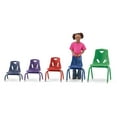 thumbnail image 4 of Stacking Chair with Powder-Coated Legs - 14" Ht - Blue, 4 of 7