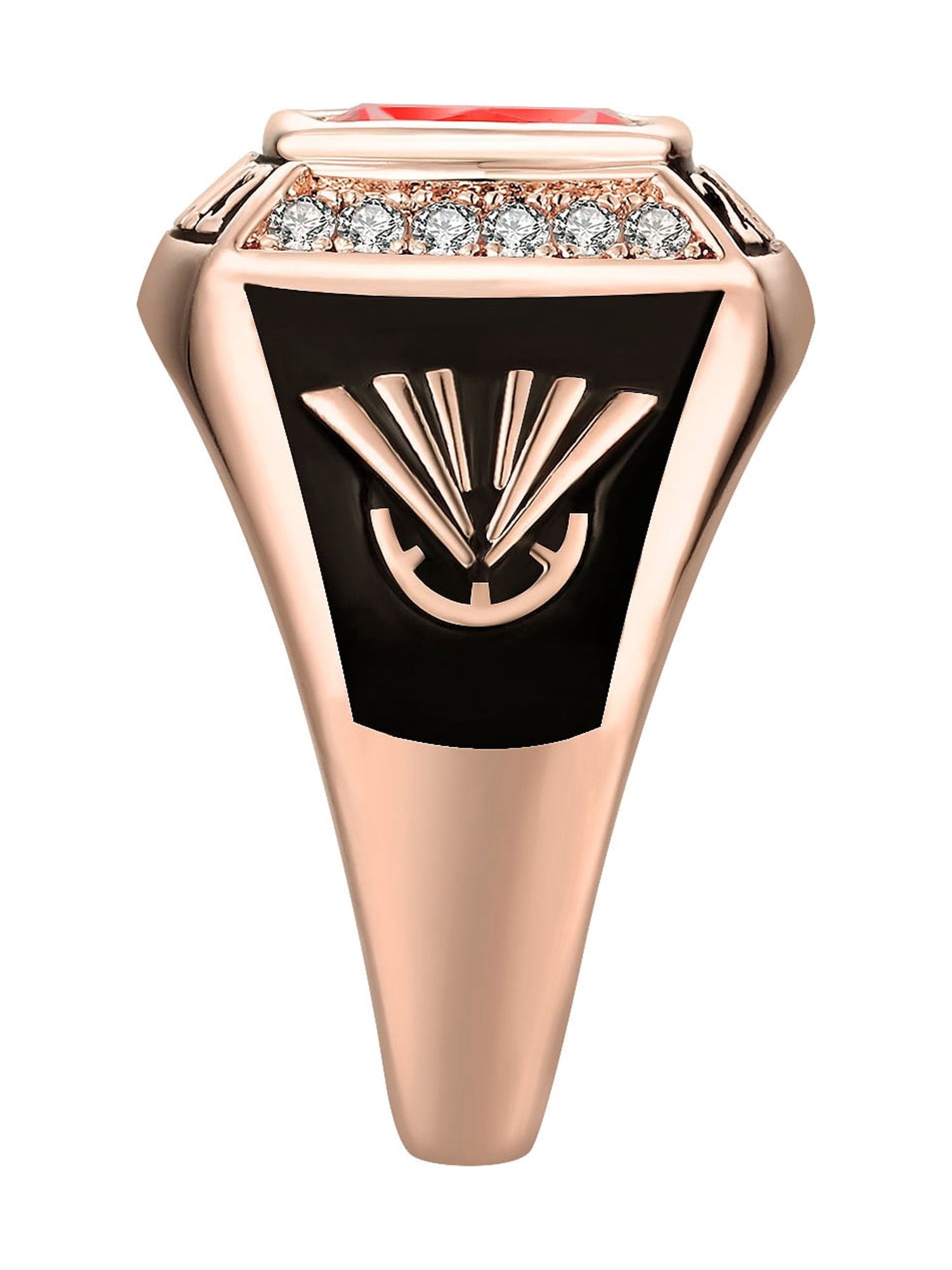 Order Now for 2025 Graduation, Freestyle Women's CZ Square Birthstone Class Ring, Personalized, High School or College