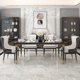 thumbnail image 4 of Simple golden ebony Italian light luxury solid wood dining table and chair combination My Lux Decor Round, 4 of 14
