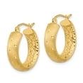 thumbnail image 2 of 14k Polished, Satin & D/C In/Out Hoop Earrings, 2 of 4