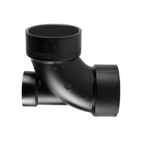 Charlotte Pipe ABS003030800 3 x 3 x 2 In. Hub x Hub x Hub 90 Deg. ABS Elbow w/Low Heel Inlet (1/4 Turn)