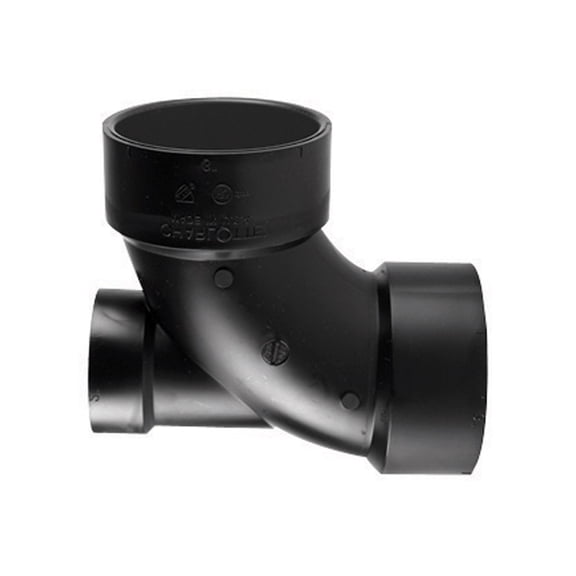 Charlotte Pipe ABS003030800 3 x 3 x 2 In. Hub x Hub x Hub 90 Deg. ABS Elbow w/Low Heel Inlet (1/4 Turn)