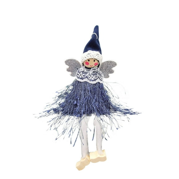 E Handmade Christmas Angel Figurines For Holiday Decor Set Of 3 Pieces With Hanging Loops Ideal For Tree And Tabletop Display 7.5X2.4 Inches 0.02 Lb