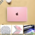 thumbnail image 4 of Étui Transparent pour Nouveau MacBook Pro 15 Pouces 2019 2018 2017 2016 A1990 A1707 Touch Bar/Touch ID, Étui Rigide de Protection pour Ordinateur Portable pour MacBook Pro 15,3 Pouces, Rose, 4 of 7